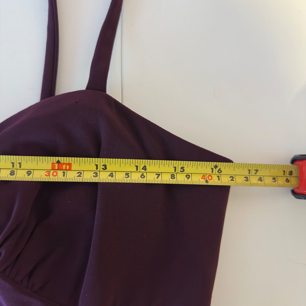 Alex Evenings Tiered Ruffle Evening Maxi Dress Size 8 Purple Bridesmaid Formal - Picture 10 of 12